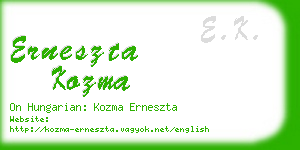 erneszta kozma business card